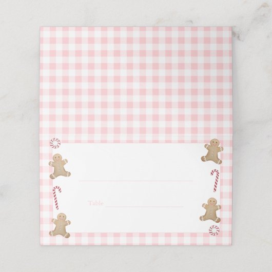 Cute Feestdagen kerstkoekjeswisselaar buffet pl Plaatskaartje (Buitenkant ongevouwen)