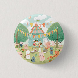 Cute feestthema badge, speld, knop. Verjaardag Ronde Button 3,2 Cm