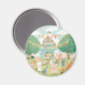 Cute feestthema. Verjaardag Magneet (Voorkant / Achterkant)