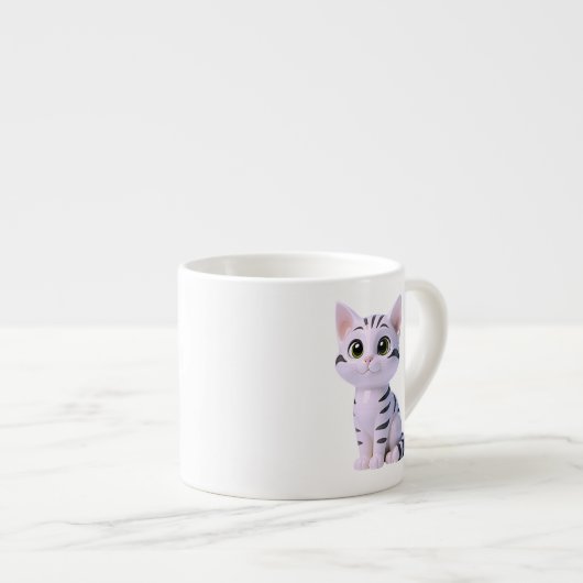 Cute Feline Character, Espresso Kop (Voorkant rechts)