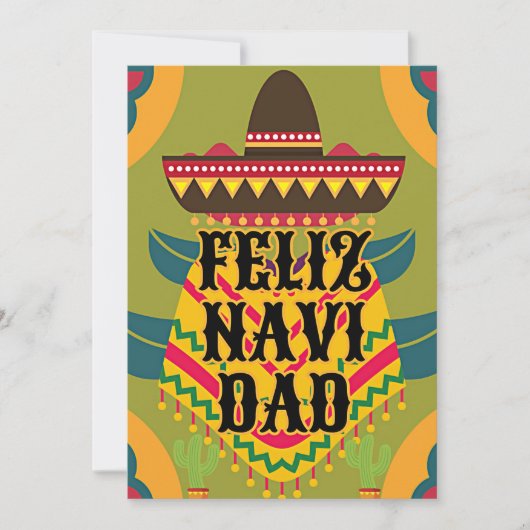 Cute feliz navidad christmas feestdagenkaart (Voorkant)