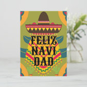 Cute feliz navidad christmas feestdagenkaart (Staand voorkant)