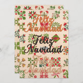 Cute feliz navidad christmas feestdagenkaart (Voorkant / Achterkant)