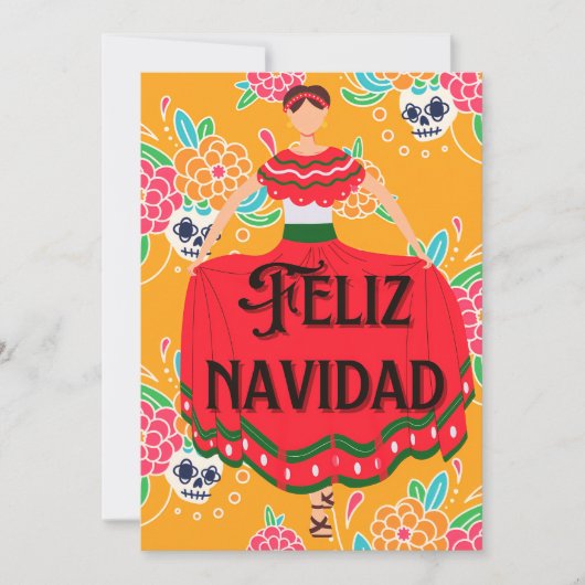 Cute feliz navidad christmas feestdagenkaart (Voorkant)