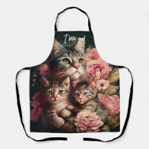 Cute Feminine Cat Lover's Schort voor Moederdag