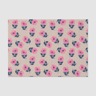 Cute Feminine Floral Pattern Tissuepapier