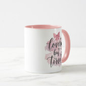 Cute Feminine Pink Bow Graphic Mok (Voorkant rechts)
