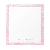 Cute Feminine Pink Lattice Pattern-laptop Notitieblok (Voorkant)