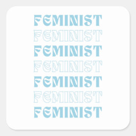 Cute Feminist Vierkante Sticker