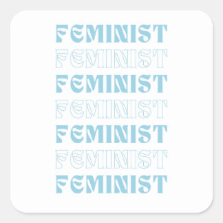 Cute Feminist Vierkante Sticker