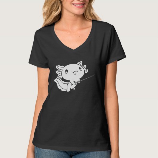 Cute Fencer Axolotl  Fencing Fencer T-shirt (Voorkant)