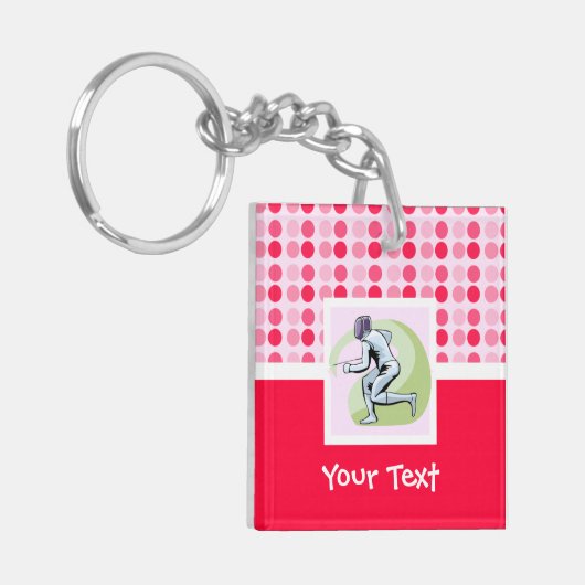 Cute Fencing Sleutelhanger (Voorkant Links)