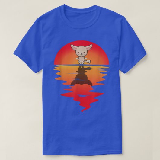 Cute Fennec Fox Ears Sunset Desert Animal T-shirt (Design voorkant)