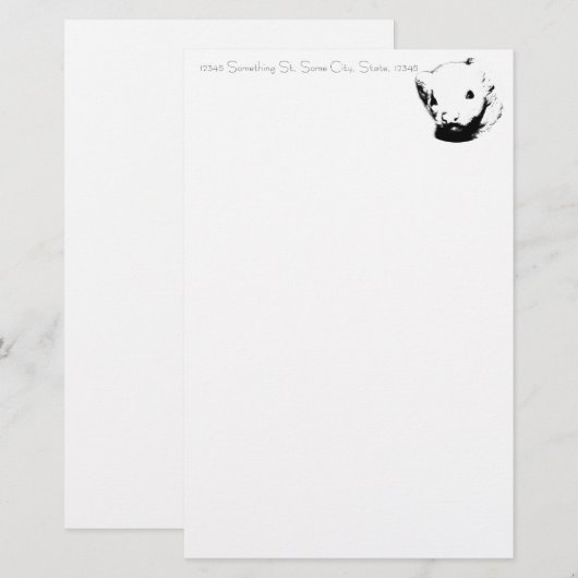 Cute Ferret Afbeelding Briefpapier (Voorkant / Achterkant)