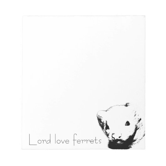 Cute Ferret Afbeelding Notitieblok (Voorkant)