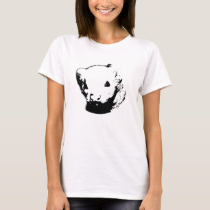 Cute Ferret Afbeelding T-shirt