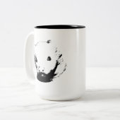 Cute Ferret Afbeelding Tweekleurige Koffiemok (Voorkant links)
