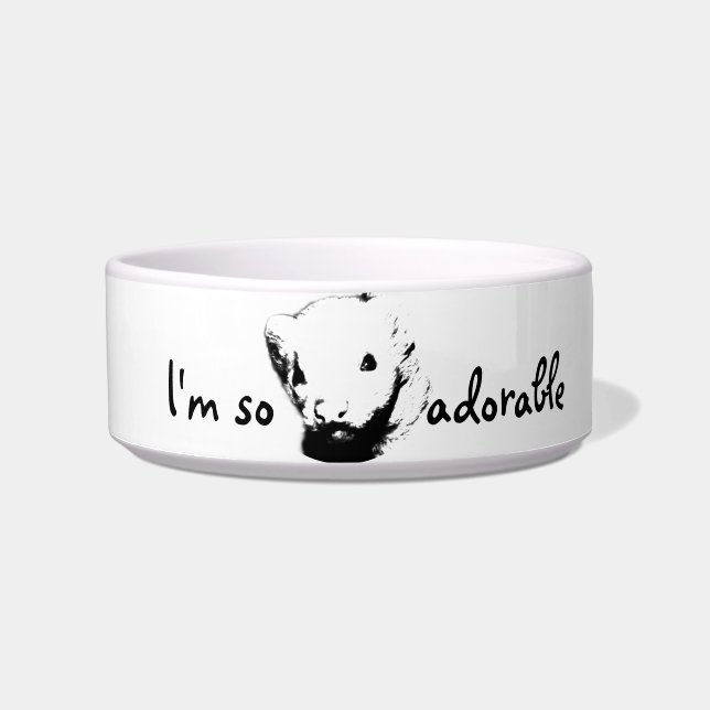 Cute Ferret Afbeelding Voerbakje (Voorkant)