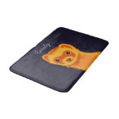 Cute ferret art ferret mam name badmat (Gekanteld)