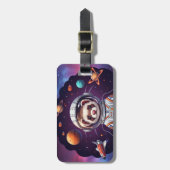 Cute Ferret Astronaut in Space Bagagelabel (Voorkant verticaal)