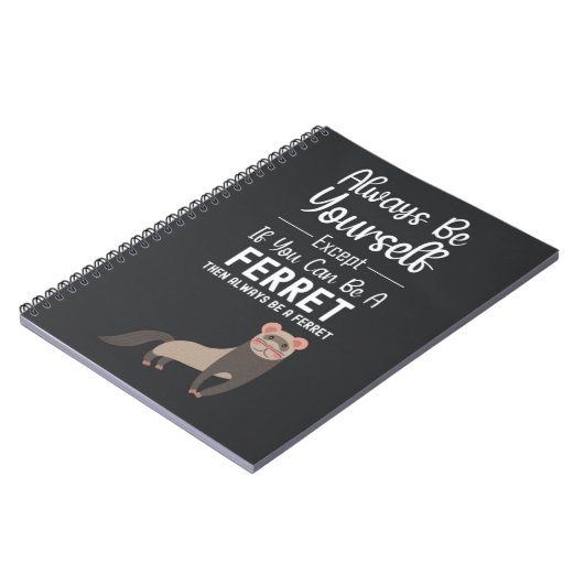 Cute Ferret Gifts Funny Humor Animal Pet Notitieboek (Linkerzijde)