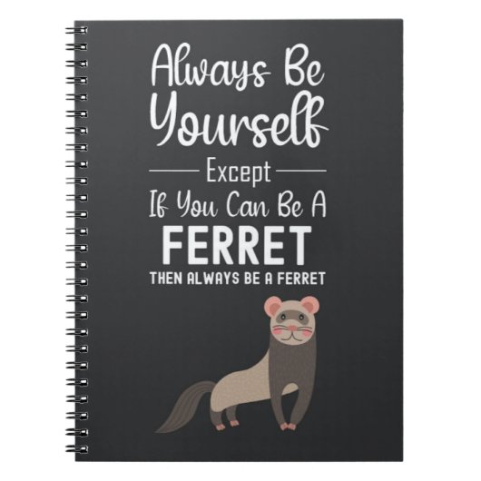 Cute Ferret Gifts Funny Humor Animal Pet Notitieboek (Voorkant)