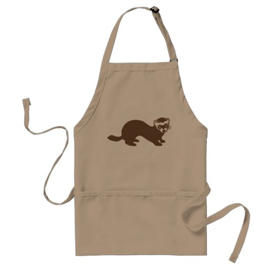 Cute Ferret Graphic Standaard Schort (Voorkant)