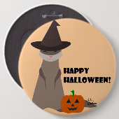Cute Ferret Halloween Button (Voorkant /achterkant)