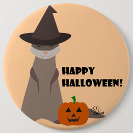 Cute Ferret Halloween Button