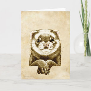 Cute Ferret Kaart