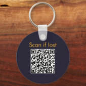 Cute Ferret QR Code Paars Pet Lover Sleutelhanger (Achterkant)