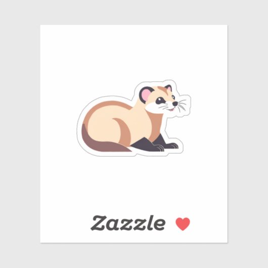 Cute Ferret Sticker (Vel)