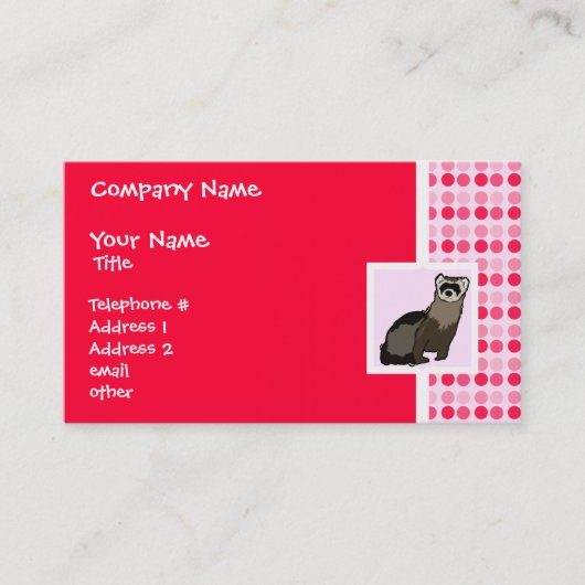 Cute Ferret Visitekaartje (Voorkant)