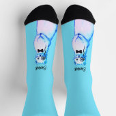Cute Ferret Waterverf Funny Animal Name Sokken (Top)