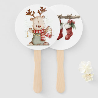 Cute Festieve Vakantie Vouwventilator Handwaaier