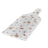 Cute Festive Animals Winter Christmas Pattern. Snijplank (Hoek)