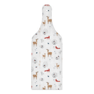 Cute Festive Animals Winter Christmas Pattern. Snijplank