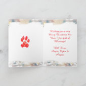 Cute Festive Boston Terrier Personalized Christmas Feestdagen Kaart (Binnen)