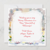 Cute Festive Boston Terrier Personalized Christmas Feestdagenkaart (Achterkant)