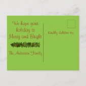 Cute Festive Dog Merry Kerstmis Briefkaart (Achterkant)