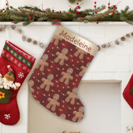 Cute Festive Gingerbrood Man Kleine Kerstsok