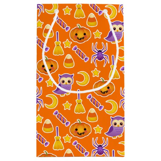 Cute Festive Halloween Graphic Patroon Klein Cadeauzakje (Achterkant)