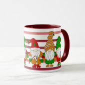 Cute Festive Kerstgnomen Mok (Voorkant rechts)