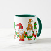 Cute Festive Kerstgnomen Mok (Voorkant rechts)