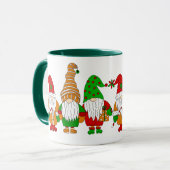 Cute Festive Kerstgnomen Mok (Voorkant links)