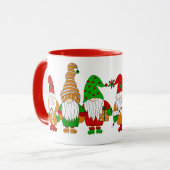 Cute Festive Kerstgnomen Mok (Voorkant links)
