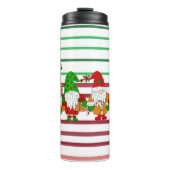 Cute Festive Kerstgnomen Thermosbeker (Voorkant)