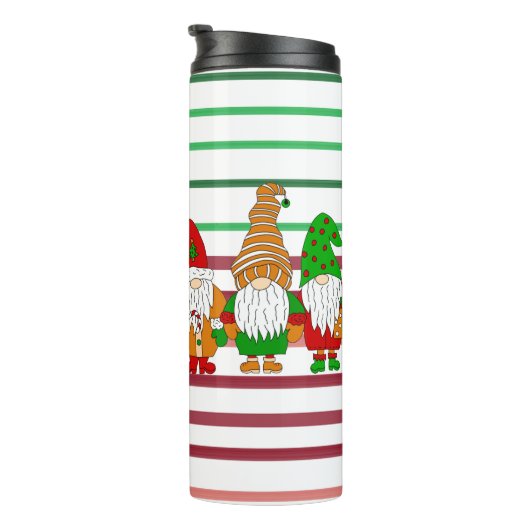 Cute Festive Kerstgnomen Thermosbeker (Geroteerd rechts)