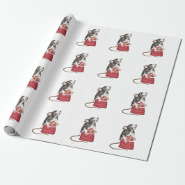 Cute Festive-kerstrat Cadeaupapier