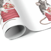 Cute Festive-kerstrat Cadeaupapier (Rol Hoek)